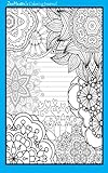 Coloring Journal (blue): Therapeutic journal for writing, journaling, and note-taking with coloring designs for inner peace, calm, and focus (100 ... and stress-relief while writing.) (Volume 16) by 