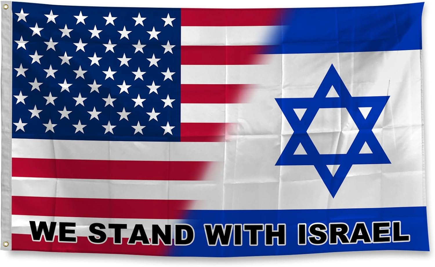 Flags - Israel Flag We Stand with Israel Flag I Stand with Israel Forever 3x5 Ft Flags with 2 Brass Grommets Double Sided Israel Flag for Indoor and Outdoor דגל ישראל
