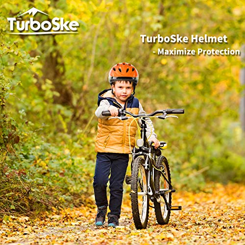 TurboSke Kid's Helmet, Children's Bike Helmet (Gloss Orange) Pricepulse