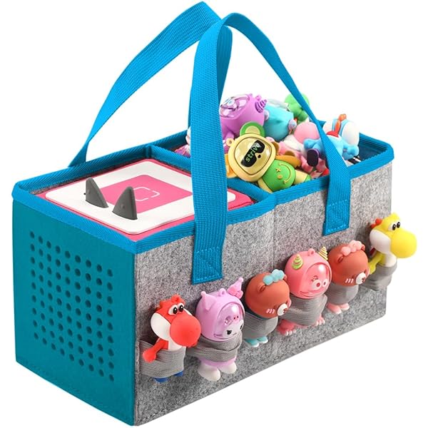 Pink Felt Carrying Case For Toniebox Starter Set & Tonies Figures - Travel Bag With Handle