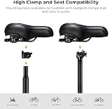 YOUNGDO Ultra Comfortable Bike Saddle Ergonomic Hollow Design Black Red view 6