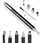 Penyeah Stylus Pen, 4 in 1 Stylus Pen for Touch Screens Everyday Use -Black | High Precision &amp; Sensitivity, Universal Capacitive Stylus, Stylist for Tablets,iPhone,iPad,Laptops,Switch, 4 Replacement Tips