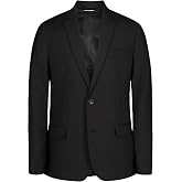Tommy Hilfiger Boys' Bi-Stretch Alexander Blazer, Single Breasted with Pocket Square, Solid Color with Flag Print Lining