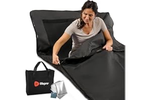 Lifepro RejuvaWrap Infrared Sauna Blanket - Heated Blanket for Relaxation - Portable Thermal Sauna Suit Wrap & Hand Towel - S