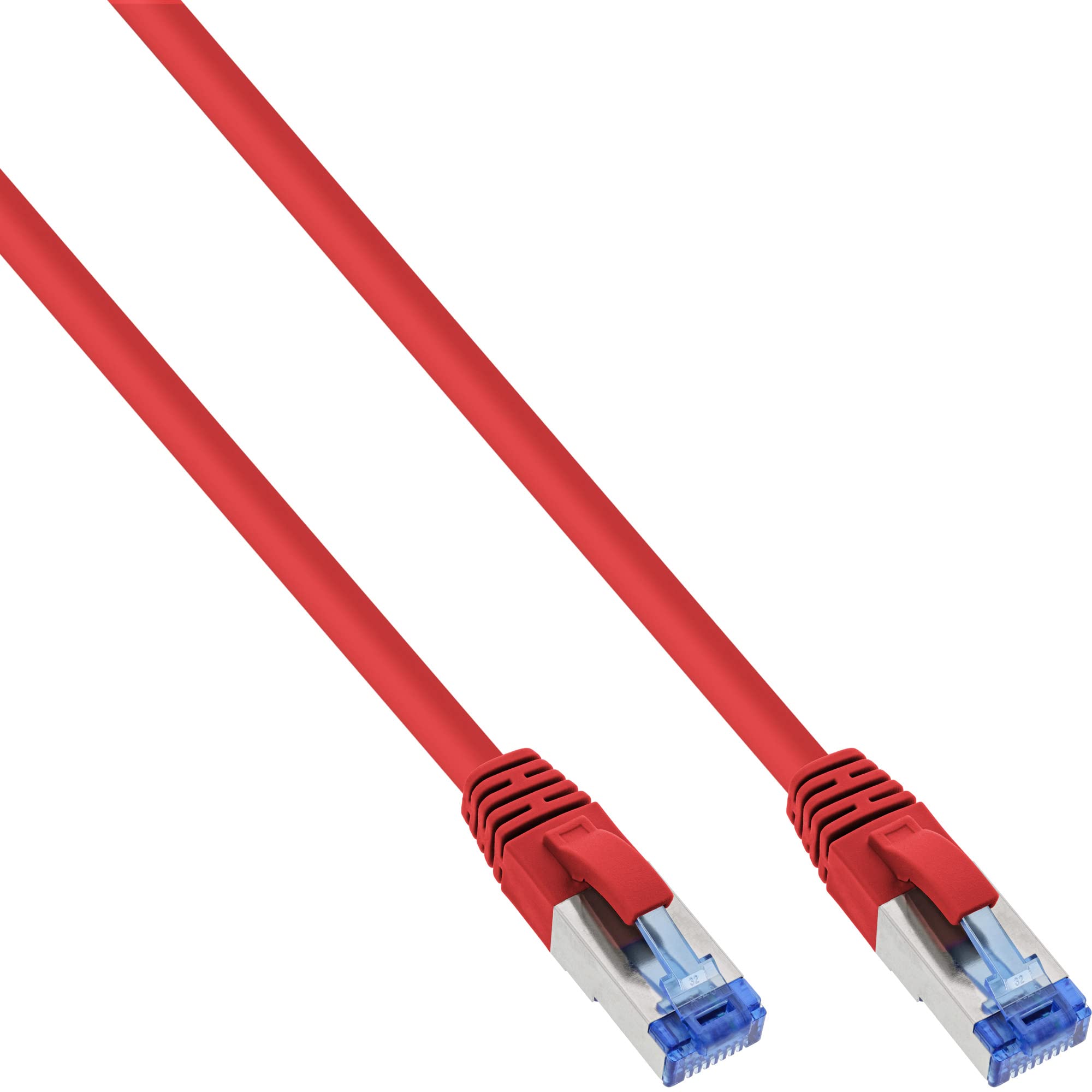 InLine 76820R Patch Cable S/FTP (PiMf) Cat.6A 500MHz Halogen- Copper Red 20m