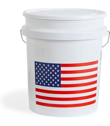 Poly Farm 5.28 Gallon Bucket With Gamma Seal Lid – Extra Heavy Duty 100 Mil Walls & Bonus Ergonomic Grip