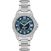 Bulova Ladies' Marine Star 'Series L' 3-Hand Day Date Quartz Diamond Watch, Sapphire Crystal, 100M Water Resistant, Mother-of-Pearl Dial, 34mm