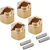 INJORA Brass Wheel Hex Hub 6mm(+2mm) Extenders Adaptor for 1/18 RC Crawler Car TRX4M Upgrade Parts (TRX4M-02)