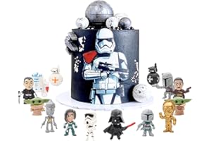 ShunHong 14pcs Cake Topper for Star Wars,Theme Party Supplies for Star Wars , Children's Birthday Cake Decoration.