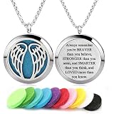 Aromatherapy Essential Oil Diffuser Necklace - 316L Stainless Steel Locket Pendant With 24" Chain & 10 Color Pads - View #9