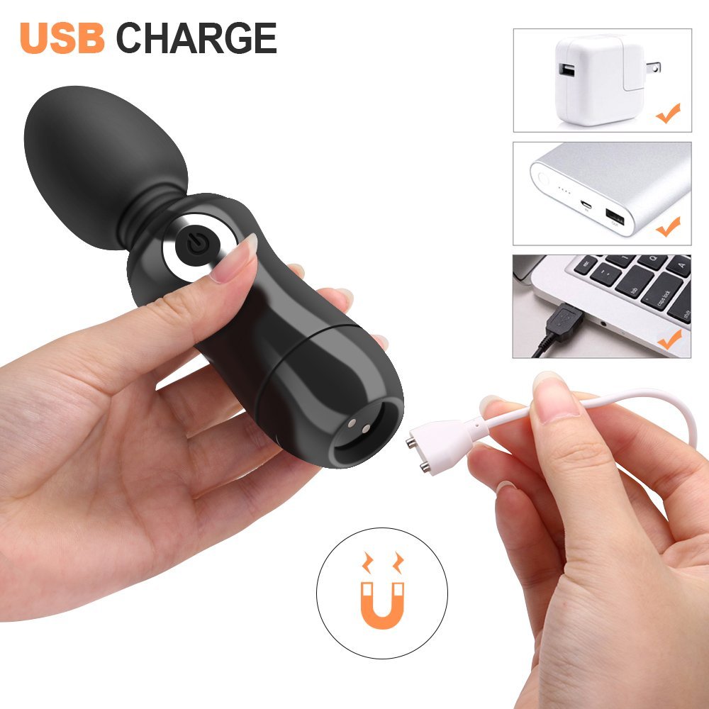 AV Vibratoren Massagestab für Sie Klitoris und G-punkt Massagegerät, Paarvibrator Klitorisstimulation, Realistischer Mini AV-Vibrator Stick für Paar, Frauen, Silikon Bullet Vibro