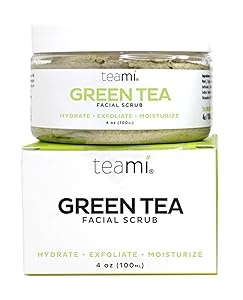 Teami Detox Face Scrub - with Green Tea - Exfoliate, Hydrate, and Moisturize All Skin Types
