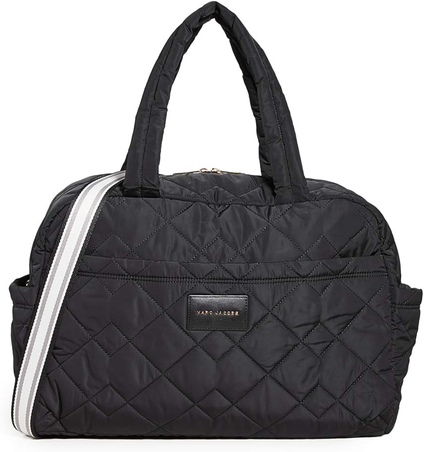 Marc Jacobs Women's Quilted Nylon Large Weekender Tote Bag, Black, One