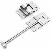 HYWJC 6" Rv Door Holder Thicker 304 Stainless Steel Door Holder (1 Pack) | T-Style Door Holder For Trailer, Camper, Travel Trailer, Cargo, Truck &amp; Van Door, Door Holder Catch