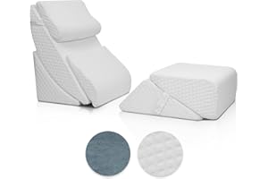 Lunix Replacement Cover for LX13 6pcs Wedge Pillow Set, Foam not Included - White