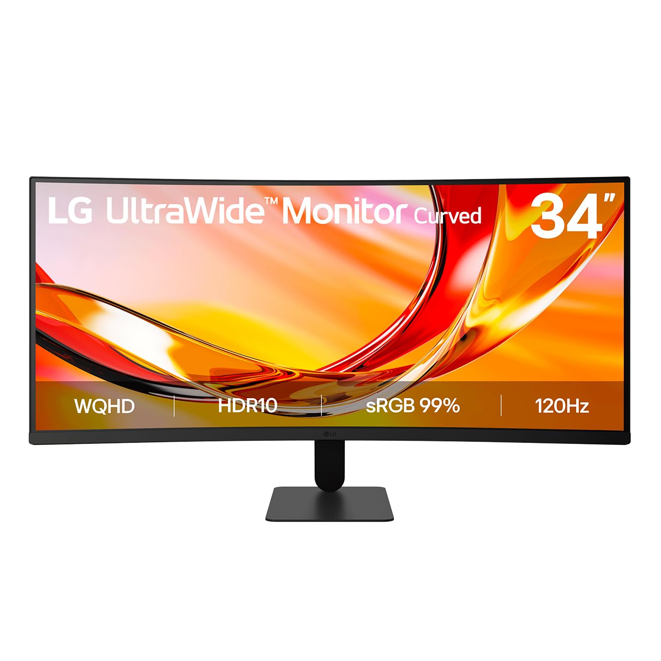 LG UltraWide Monitor 34U601B-B, 34 inch Curved UWQHD 1440p, 120Hz w/VRR, VA, 5ms, FreeSync Premium, HDR10, HDMI 2.0, DP 1.4, Black