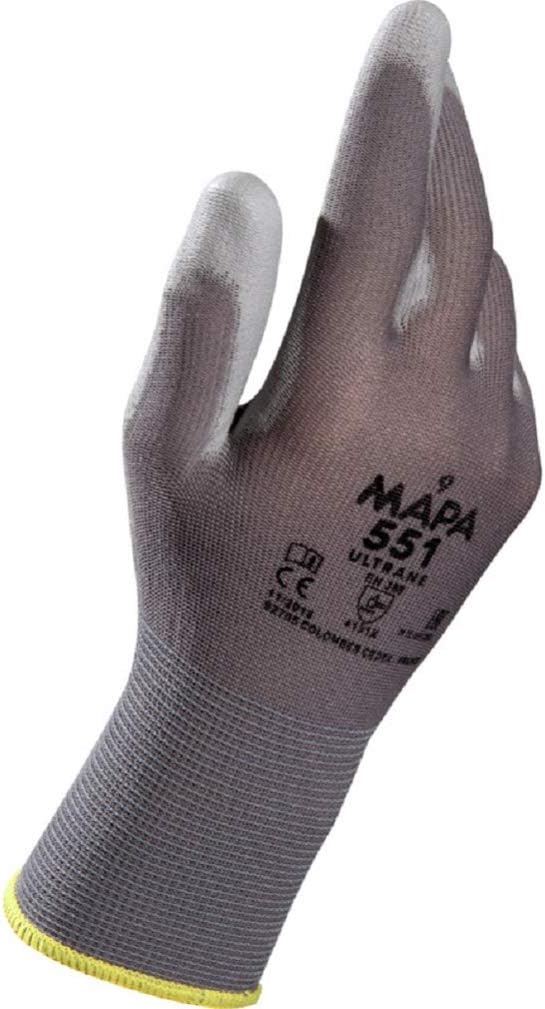 Mapa Ultrane 551 Gloves 9, Grey, 2 Count (Pack of 1), L (Pack of 1) - Image 3