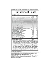 Suplemento multivitamínico orgánico Garden of Life, para mujer, tabletas múltiples, una vez al día,...