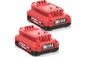 FHYBAT 2 Packs 3.0Ah 20 Volt V20 Lithium ion Battery Replace for Craftsman 20V Battery CMCB201 CMCB202 CMCB202-2 CMCB204 CMCB204-2 CMCB205 CMCB206 Compatible with Craftsman V20 Battery Fast Charger CMCB104
