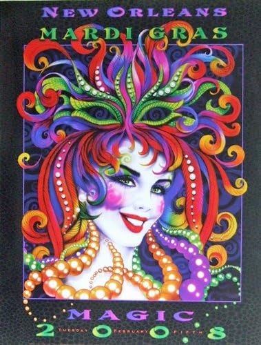 New Orleans Andrea Mistretta Famous Mardi Gras Art Print 2008 Magic