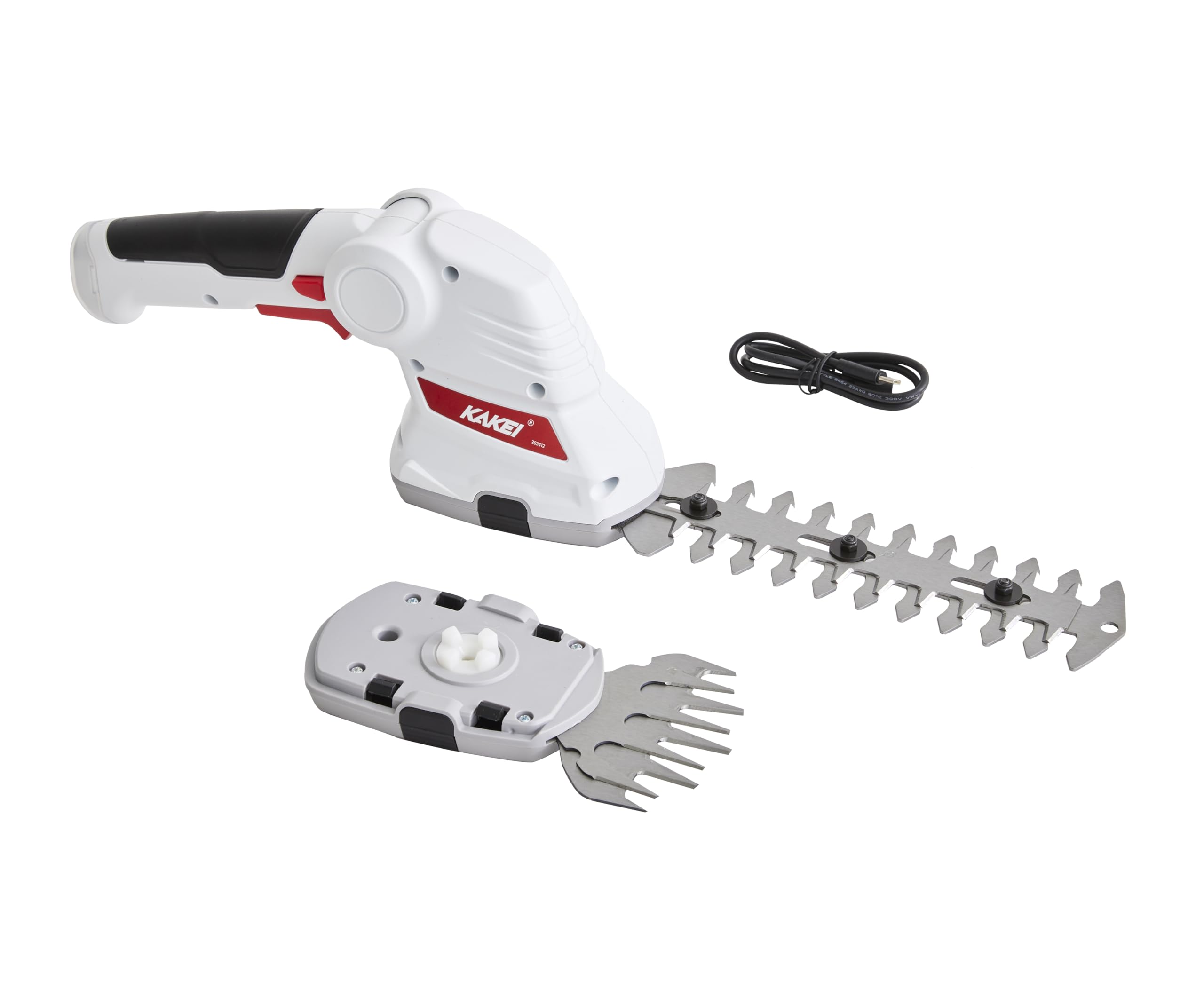 Photo 1 of KAKEI 7.2V Cordless 2-in-1 Grass & Shrub Shear | 2000mAh Battery, 1300 Cuts/Min, Quick-Change Blades, Type-C Charging & Sealed Gearbox for Safe Gardening