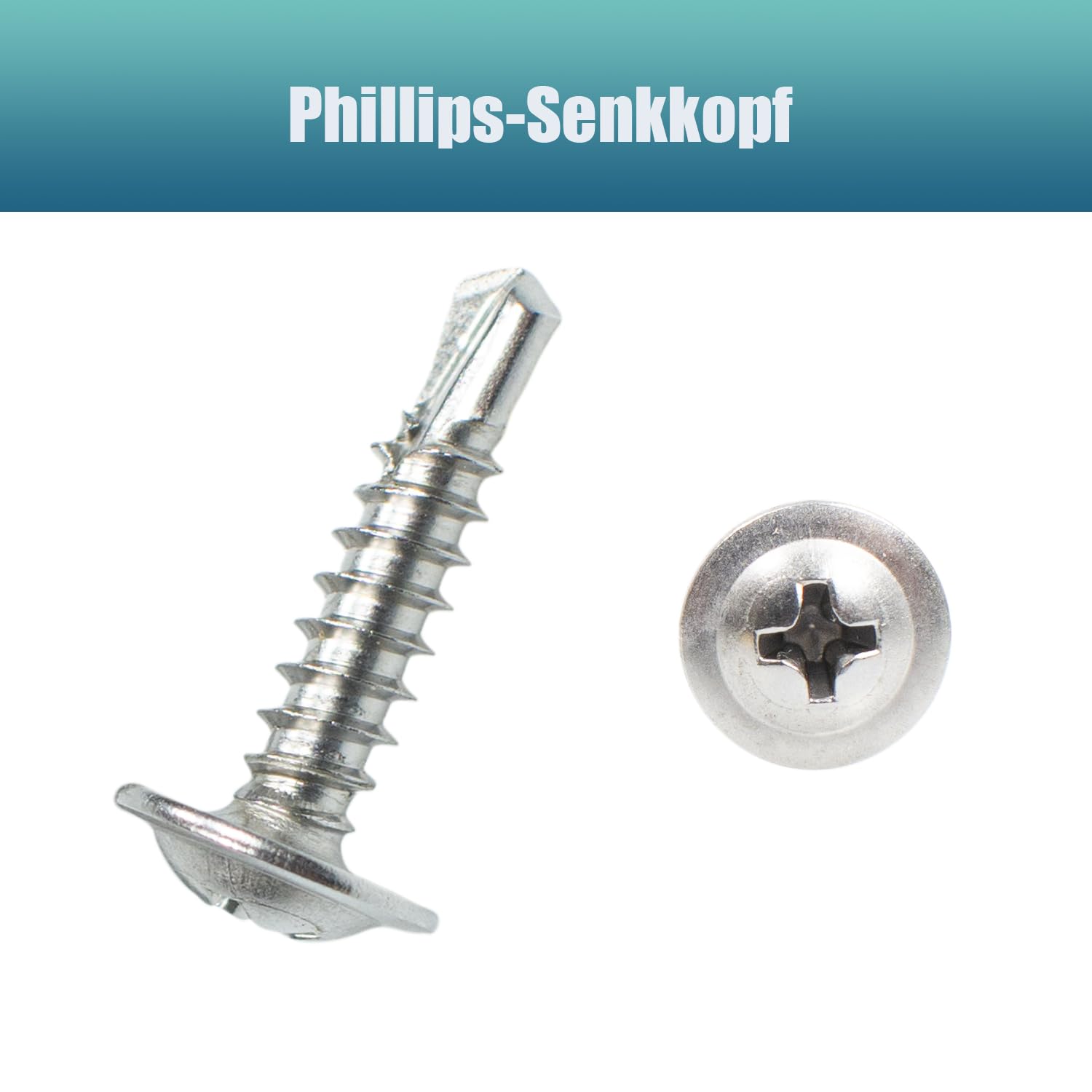 Selbstschneidende Schrauben für Metall, 240 Stück (410) Edelstahl-Modifizierte Truss-Kopf-Blechschrauben-Selbstbohrschrauben-Sortimentskit 4