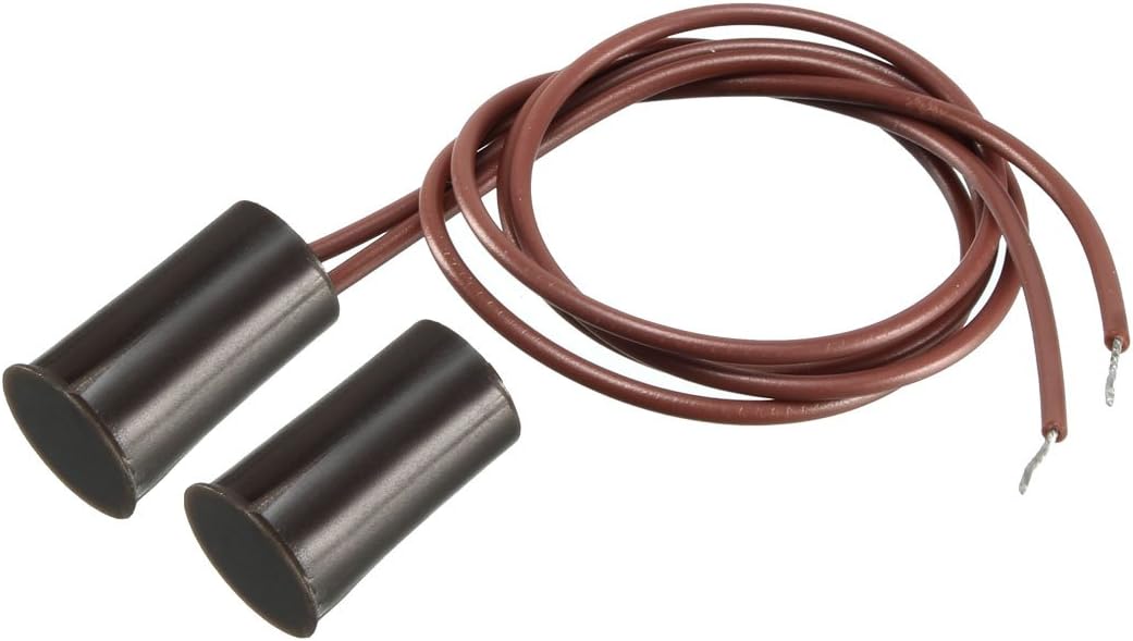 Sourcingmap N.C. Recessed Wired Security Window Door Contact Sensor Alarm Magnetic Reed Switch Brown RC-33 2pcs - Image 5