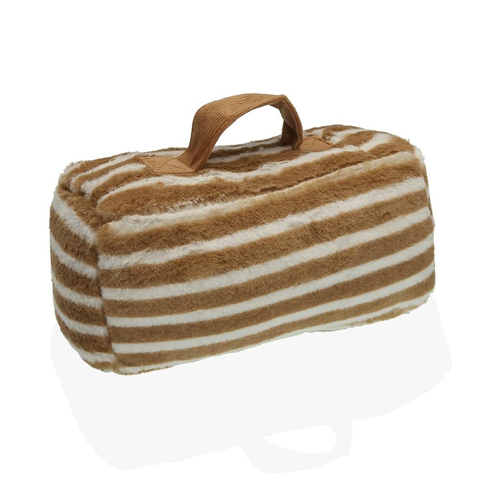 Brown Polyester Striped Door Holder