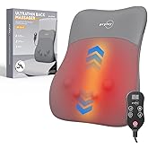 pryfey Back Massager, Rolling Up and Down Back Massager with Heat, Back Massage 4D Kneading for Pain Relief Deep Tissue, Ultrathin Shoulder Massager Gift for Women Men Parents Valentines Day, Grey
