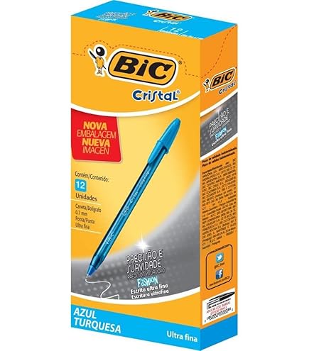 Caneta Esferográfica BIC Cristal Precisão e Suavidade Fashion