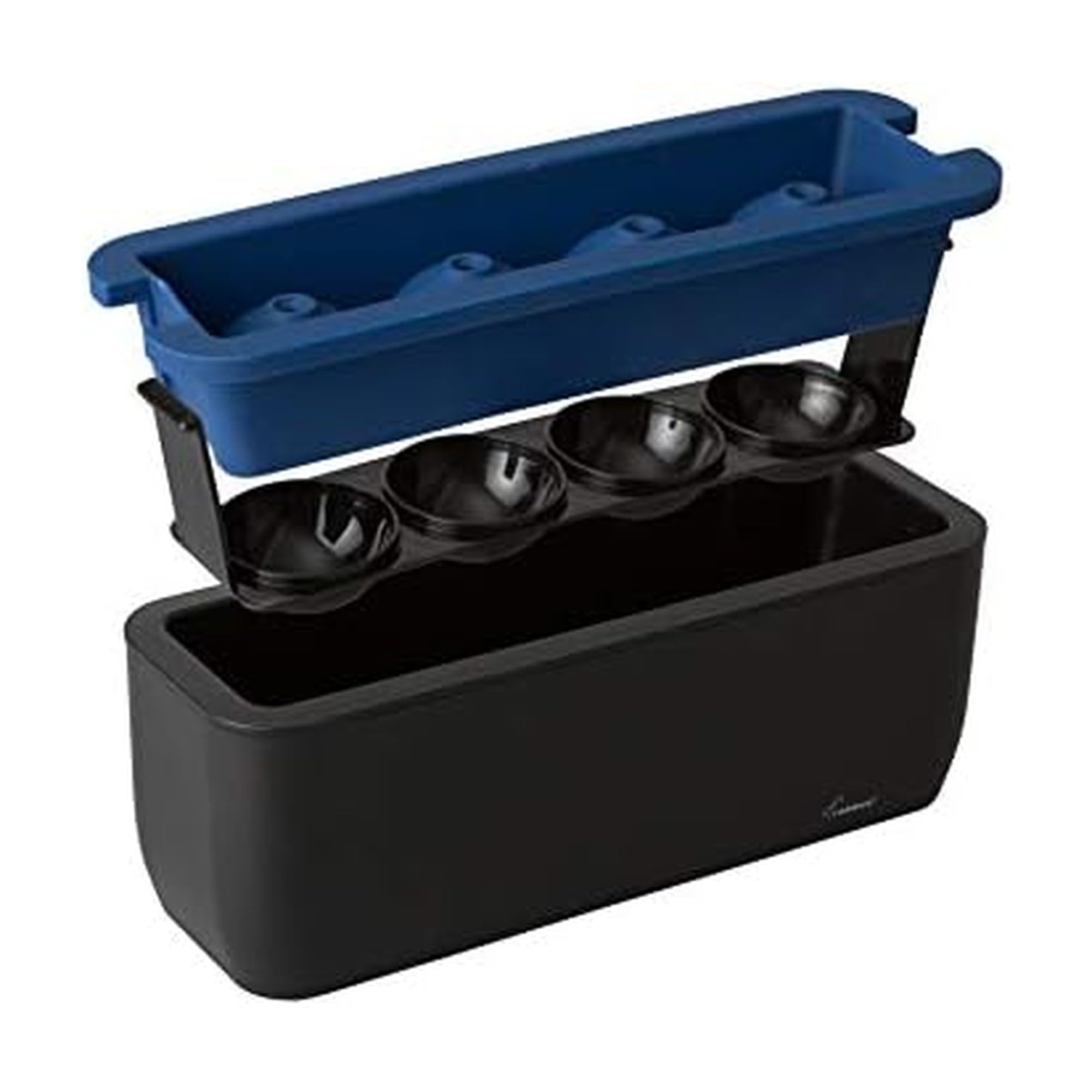 Rabbit R9-10508 Sphere Clear Ice Tray, Silicone, Blue/Slate