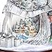 Bradford Exchange Thomas Kinkade Crystal Snowman Musical Sculpture with Color Changing Lights by The