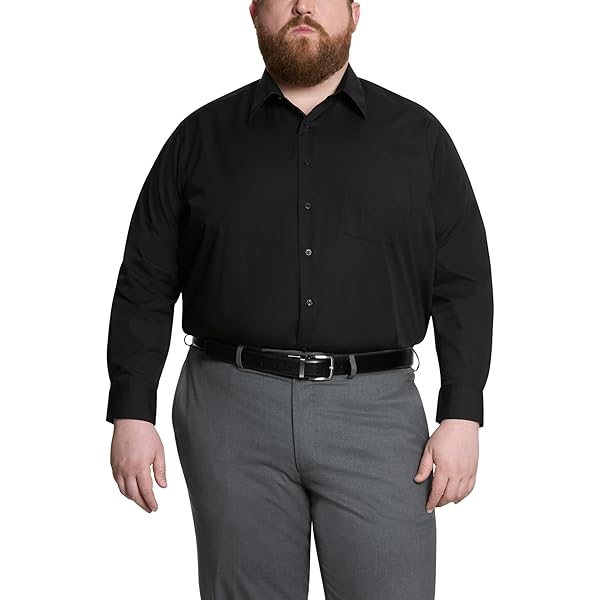 Amazon.com: Arrow Men's Big and Tall Wrinkle-Resistant Poplin Dress Shirt  (19 Neck 35/36 Sleeve, Pacific Blue): Clothing, Shoes & Jewelry