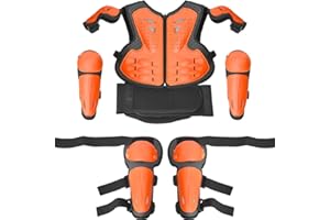 KELENDLE Kids Motorcycle Armor Vest Suit Body Dirt Bike Protective Gear Youth Chest Spine Protector Child Elbow Knee Pads for Outdoor Racing Riding Skating Snowboarding Skiing