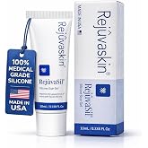Rej&ucirc;vaskin Rej&ucirc;vaSil Silicone Scar Gel, Medical Grade Scar Removal Gel for Surgical Scars, Keloids, Burns &amp; Acne, With Vitamin C, Emu Oil &amp; Squalane to Soften &amp; Flatten, 10 mL