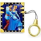 Airpods 1/ AirPod 2 Case Cover with Keychain Cinderella Luxury Portable Design Non-Slip Shockproof Protective Premium Silicone Skin for Airpods 1/2