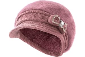Surblue Lady Knit Newsboy Cap Beret Hats s Crystal Bow Angora Plush Winter Beanie Crochet