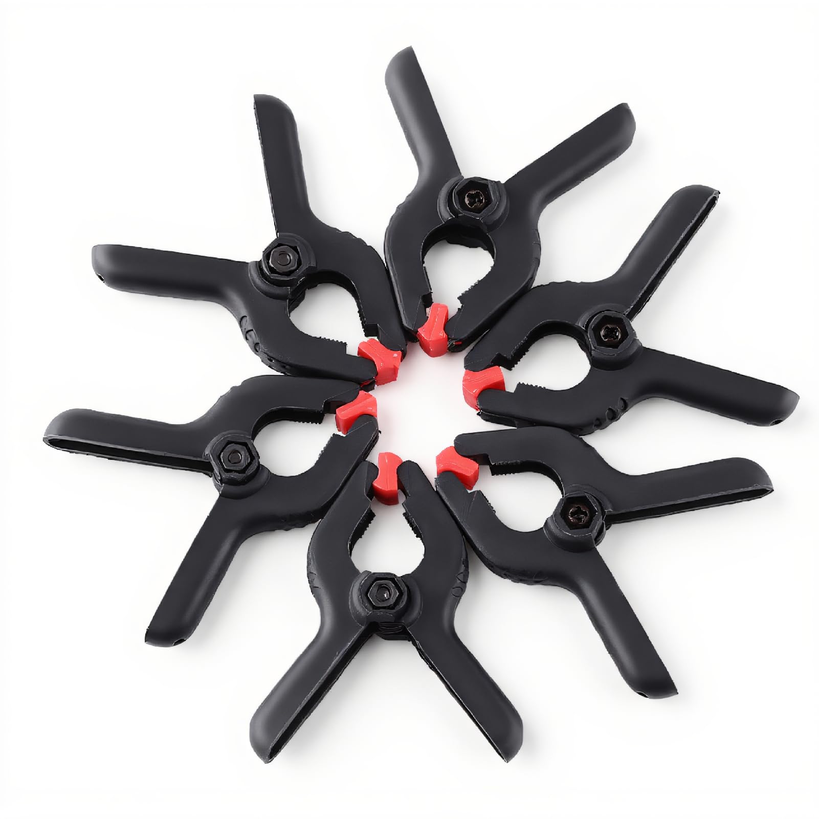 Tosuny 6PCS Photography Clamp Spring Clip for Photo Studio Backdrops/Backgrounds Support, Rubber Padded Grips, Rugged handles