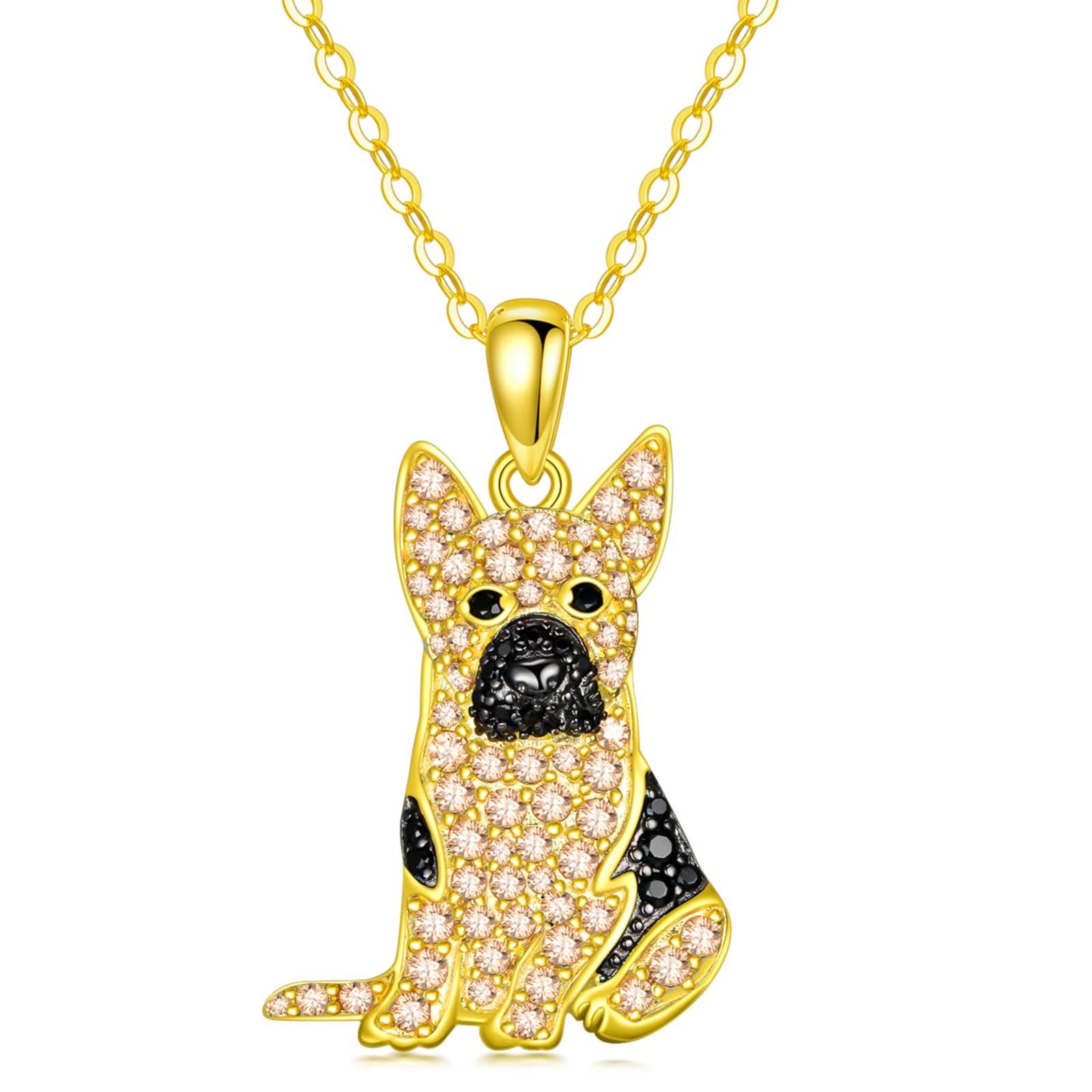 Dog Necklaces 24 Breeds of Dogs Necklaces S925 Sterling Silver Dog Pendant German Shepherd Dog Necklace for Women Girls gifts -UK