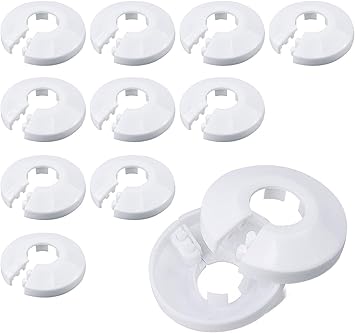 Wekon Set Of 12 Plumb Pak Pipe Collars White Plastic Radiator