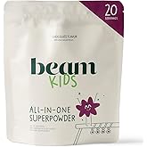 Beam Kids All in One Superfood Powder, Nutritional Shake, Organic Greens, Probiotics, Vitamins, Immune Support, Gut Health, Superfood Drink, Daily Nutrition for Children, No Artificial Sweeteners