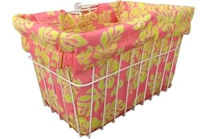 CRUISER CANDY Bike Basket Liner Waterproof, Universal Fit for Most Bike Baskets, Stylish 2in1Tote, Bike Basket Cover, EBiKE Front Wire Or Wicker Bike Baskets Fits Up to 15x12x10
