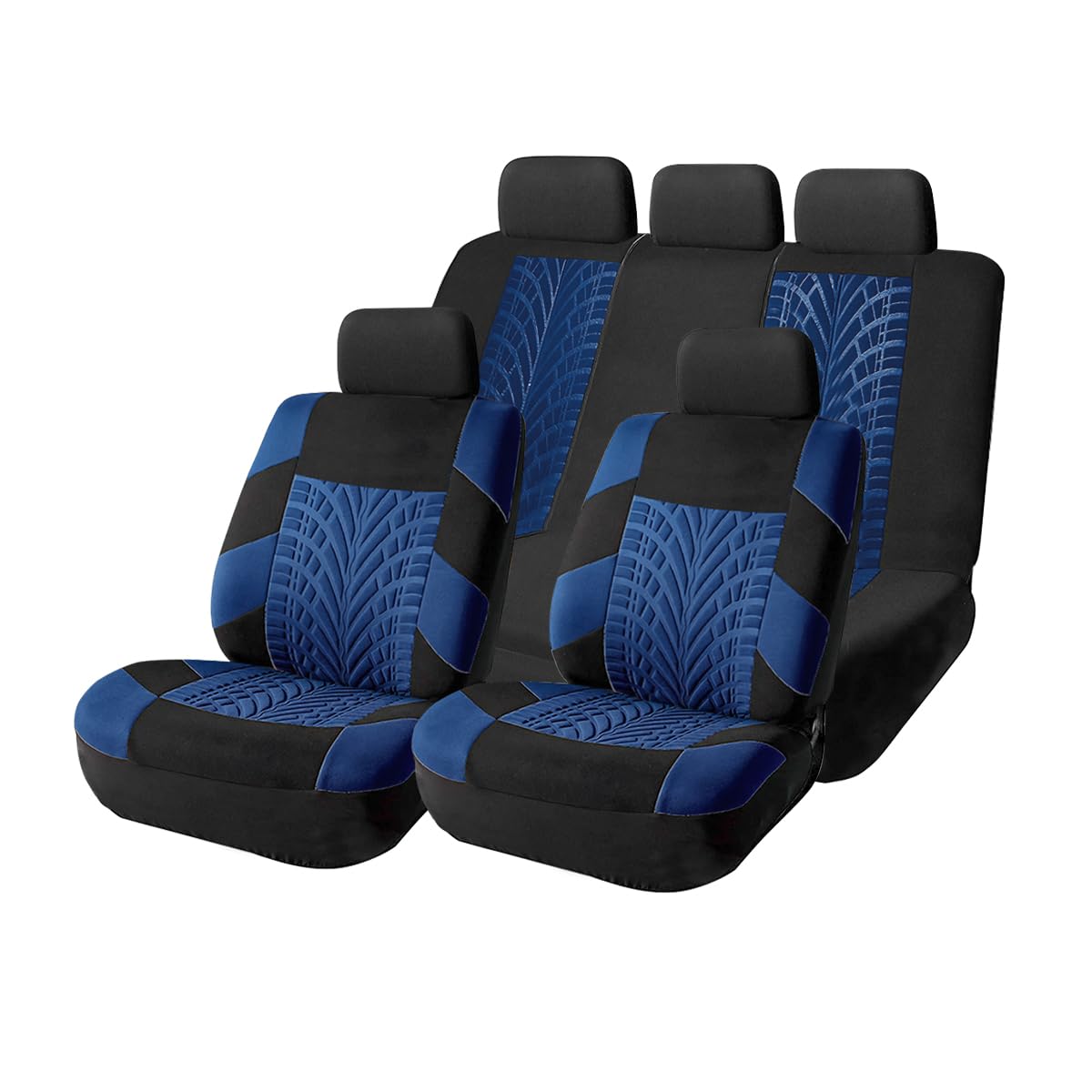 Photo 1 of Blilo Car Seat Covers Full Set, Polyester Front Bucket Seat Protectors with Split Bench Back Seat Covers, Breathable Thicken Premium Sporty Seat Cushions, Auto Accessories for Car, SUV
