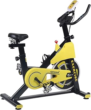 yellow stationary bike