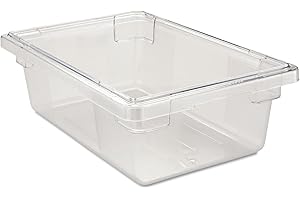 Rubbermaid Commercial Products Polycarbonate Food Storage Box/Tote, 3.5 Gallon, Clear, for Restaurant/Kitchen/Cafeteria
