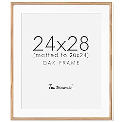 24x28 Picture Frame, Solid Oak Wood Frame 24 by