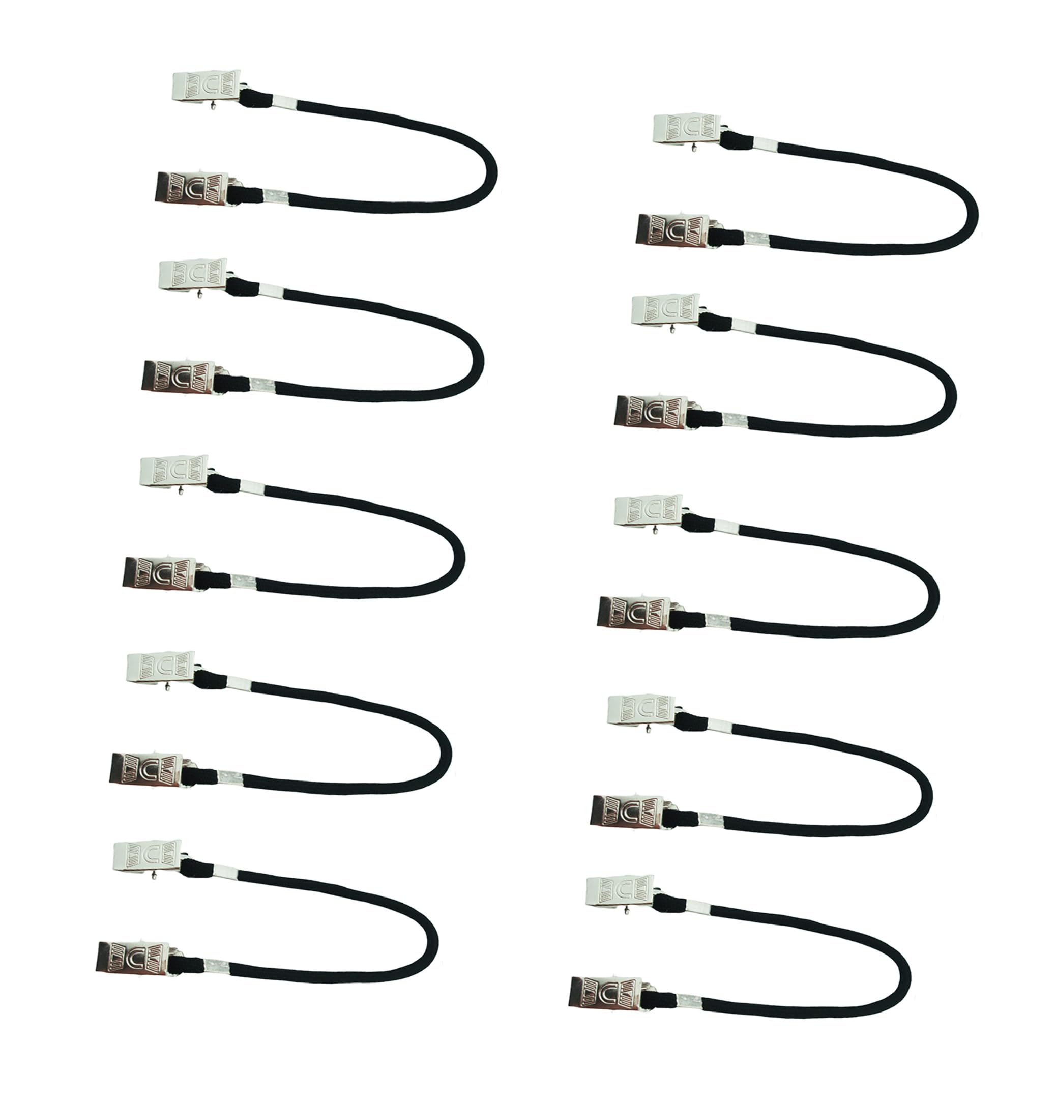 KNIFIUS Pack of 10 Black Hat Rides Cap Retainer for Fishing, Hat Windy Clips for Boating, Hat Holder and Glasses Holder, black, 33cm