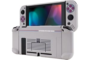 eXtremeRate PlayVital Back Cover for Nintendo Switch Console, Handheld Controller Protector Hard Shell for Joycon, Dockable P