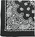 ARMYU Classic Trainmen Paisley Bandanas, Military Army Head Scarf Do-rag Cotton Bandanna (Black - 27