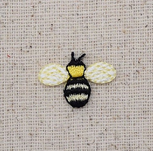 Mini/Small - Bee - Yellow/Black - Iron on Applique/Embroidered Patch